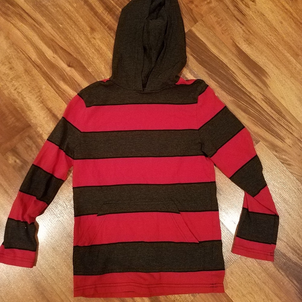 Boys Tony Hawk striped long sleeve hoodie